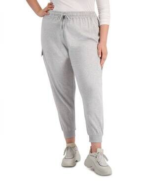 NEW FULL CIRCLE TRENDS women's trendy cargo joggers - plus size in light heather